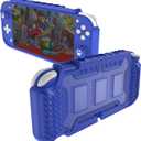 KIWIHOME Switch Lite Case, Durable Anti-Slip Shockproof Protective Hard Case Only for Handheld Switch, with Thumb Grip Caps Switch Lite Case for Boys (Blue)