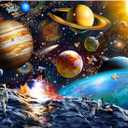 Puzzles for Kids Ages 8-10 Year Old - Solar System Planets, 200 Pieces Spacewalk Jigsaw Puzzles for Kids Ages 6-8, Learning Educational Toys for Boys and Girls