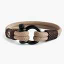 Mens Rope Bracelet - Stainless Steel Black Shackle, Extremely Durable and Scratch Resistant Waterproof Paracord, Handmade, Nautical Wristband for Men B-2-9 Pack of 2