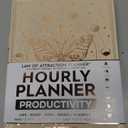 Hourly Planner - Undated Weekly & Monthly Planner, 12-Month Journey to Increase Productivity | Gratitude Journal, Life Organizer & Goal Journal | Include Foldable Vision Board, Habit Tracker & Sticker (A5 (Undated) 5.8" x 8.3", Vanilla)