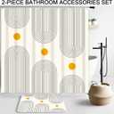 Shower Curtain Set Bathroom Shower Curtain Set with Shower Curtain and Non-Slip Rug Enduring Shower Curtain Waterproof for Bathroom