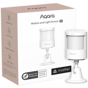 Aqara Motion and Light Sensor P2, Motion Detector with Light Sensor, Matter Over Thread, Requires 2-in-1 Matter Controller & Thread Border Router, Supports Apple Home, Alexa
