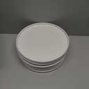 AmorArc Ceramic Dinner Plates Set of 6, 10.0 Inch Matte Stoneware Plates for Kitchen,Modern Flat Dinnerware Dishes Set,Microwave& Dishwasher Safe, Scratch Resistant, Matte white