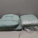 Chair Cushion, Chair Cushions for Dining Chairs, Chair Pads and Mat with Ties for Indoor Kitchen Seat and Desk (Aqua Blue, 6 Count - 17 x 16 in)