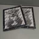 2 x Orvannaatr Bathroom Picture Wall Decor, Framed Black and White Wall Art,Toilet Paper, Hilarious, Funny Bathroom Animal Art Black and White Canvas Print Painting can be Hung Directly Frame (8"L x 10"W, Raccoon)