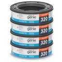 Diaper Genie Essentials Round Refill Pack of 4 | Holds Up to 1280 Newborn Diapers | Features Unscented Continuous Film | Compatible with Diaper Genie Complete and Expressions Pails