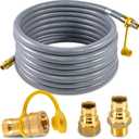50FT 3/4" Natural Gas Hose with Quick Connect Plug, 3/4" ID Natural Gas Hose and Quick Connect Disconnect Fittings for NG/LP Propane natural gas conversion kit, Fits Generators,Grills,Fire Pits,RV