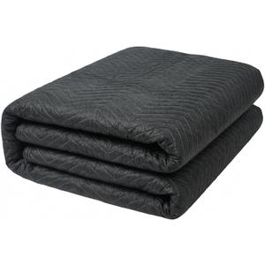 Moving Blankets 72"x80", (45 lb/dz Weight), Heavy Duty Moving Blanket, Deluxe Quality Padded Packing Blankets for Furniture Shipping and Storage, Black (1 Blanket)