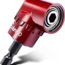 1/4 Inch 105 Degree Right Angle Driver Adapter Hex Shank Power Screwdriver,Quick Change Drive and Magnetic Bit Socket Right Angle Drill Attachment Adapter