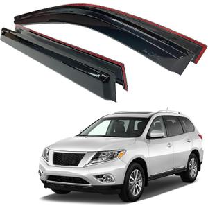 AUXKO Window Rain Guard for 2022-2026 Nissan Pathfinder S SV SL Platinum Outside Tape-On Shatterproof Sun Smoke Guard Vent Visor Side Wind Deflectors Accessories for Nissan Pathfinder 2024 2023 2025