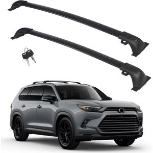Heavy Duty Roof Rack Crossbar Compatible with Toyota Grand Highlander (Not fit LE/LE Hybrid) Lexus TX 2024up All Grades. Max 260lb Loading Capacity, Metal Lockable Anti-Theft Black