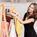 HUITEM Space Saving 6 Tier Pant Hangers, Anti-Slip, Stainless Steel, 2 Pack, Black