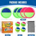 Shemira Toss and Catch Ball Game Set, Outdoor Outside Toys for Kids Ages 3 4 5 6 7 8-12, Beach Pool Yard Lawn Outdoor Games, Birthday Summer Gifts for Kids, 4 Paddles 4 Balls
