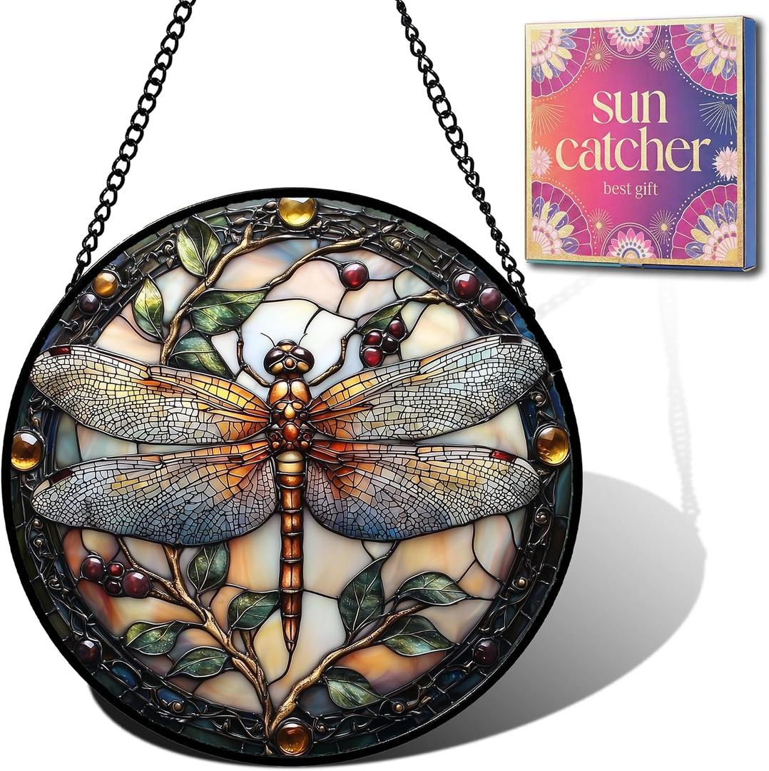 Dragonfly Acrylic Suncatcher Sun Catchers Indoor Window Gifts for Mom 6.3"