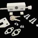 Pro-Lok Entry Armor EPL-106-W Patio Door Lock- Keyed Lg Rectangle (White Finish)