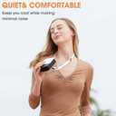 3 x Portable Neck Fan Rechargeable, Mini Fan Handheld with Waist Clip 3 Speed Adjustable, Leafless Personal Fan for Home Office Outdoor Travel (Black)