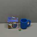 Build-on Brick Coffee Mug, Funny DIY Novelty Cup with Building Blocks Creative for Kids Men Women Xmas Birthday (Blue)