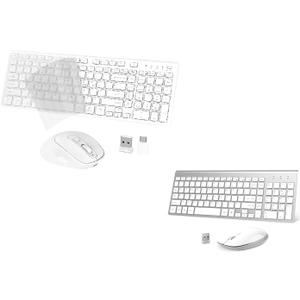 White Wireless Keyboard and Mouse