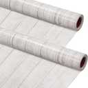 Kolldenn 2 Rolls White Wood Fabric Bulletin Board Paper Roll 4 x 12 ft Extra Large Non Woven Waterproof Roll Fade Resistant for DIY Craft Drawing Painting Classroom Decor