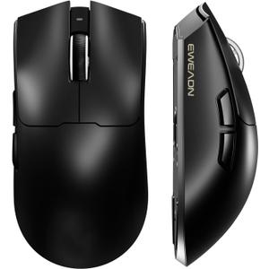 EWEADN S9 Pro Wireless Gaming Mouse, 59G Ergonomic Computer Mouse, Triple Modes, 8K Polling, 26K DPI, PAW3395 Optical Sensor, Kailh Switch, 250h Battery Life, Programmable for PC/Win/Mac(Black)