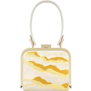 Lipstick Bag for Women, Small Crossbody Purse with Chain Strap, Embroidered Design, Evening Party Clutch