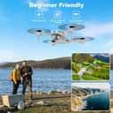 Drone with 1080P Camera - Foldable Remote Control Quadcopter with Gesture Control, 3D Flip, One Key Start, Emergency Stop, 2 Batteries, Easier to use, Toy for Adults Beginners, Grey