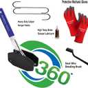 Brake Piston compressor Tool, Gloves, 2 Hooks, Disc Lube, Wire Brush. 5 in 1 Professional Brake Caliper Compression Tool Kit Ratcheting Brake Caliper Tool for Single/Twin/Quad Brake pad spreader tool