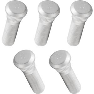 5 PCS Wheel Studs, M12 x 1.5 Steel Rust-proof Extended Tire Screw Rod Replacement 90942-02049, Precise Match Fixing Bolts Repair Accessories, Compatible with Specific Models (Silver)