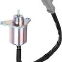 ACROPIX Fuel Shut Off Stop Solenoid Valve Replacement 42-100/41-9100 41-6383/1500-3076/1500-3024 Fit for Yanmar Engine - Pack of 1 Black