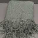 BATTILO HOME Sage Green Throw Blanket for Couch, Boho Bed Throws for Home Decor, Light Blue Throw Blanket for Sofa Living Room, 50"x60"