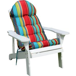 Enipate Weather Resistant Adirondack Chair Cushions High Back Indoor Outdoor Patio Tufted Lounge Cushion Seat Pads (Striped Red)