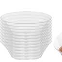 Restaurantware 4 x 2.9 x 1.3 Inch Mini Tasting Dishes 100 Disposable Mini Dessert Dishes - Oval Ellipse Design Clear Plastic Appetizer Dishes Serve Samples or Snacks For Parties or Weddings