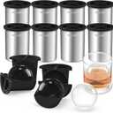 Clear Ice Cube Maker - 2.5" Ball - Stainless Steel Clear Ice Maker - Compact Design - for Whiskey, Cocktails, Bourbon - 8 PACK (Metallic-Round)