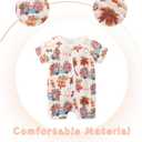 Unisex Summer Trendy 2-Pack Rompers Short Sleeve Zipped Bodysuit Infant Cotton Outfits