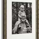 Yaetm 16x20 Picture Frame, Ornate Vintage Frame for Prints, Brown Champagne
