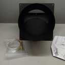 8 Inch Hooded Wall Vent with Screen, Damper, 8-1/4" Length Duct, 14 Gauge Steel Vent Covers for Wall, Wall Vent Cover for Residential Housing and Industrial Facilities Air Exhaust, Black