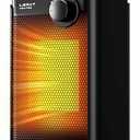 Lerat Electric Space Heater, Small Heater for Indoor Use, 1200W PTC Fast Heating Portable Heater, Overheat & Tip-Over Protection, Heating & Fan Modes for Bedroom, Office, Camping, Black