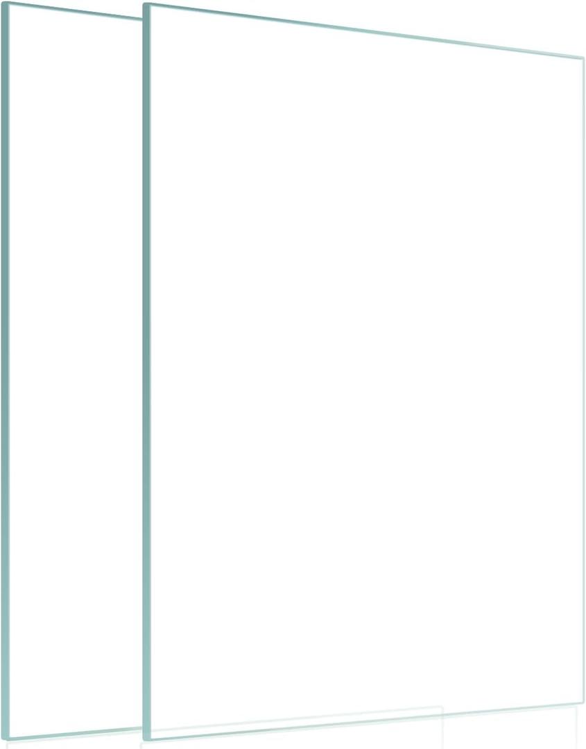 Egofine 8x10 Heat-Strengthened Glass Replacement for Picture Frame (Crystal Clear, 2 Pack), Replacement Glass for 8 by 10 Photo Frame