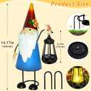 Solar Santa Claus Statue Garden Stake Lights forYard,Porch,Patio,Lawn,Solar Christmas Gnome Gifts for Women,Mothers Day,Christmas Housewarming
