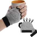 Zipcase Weighted Gloves for Tremors to Provide Hand Stability, Perfect Writing Weights & Hand strengthening Tool, Gray (Pair)