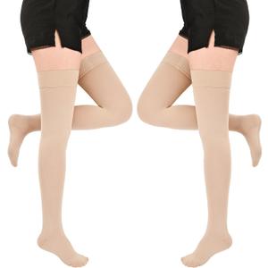 Compression Stockings for Women & Men, 20-30mmHg Thigh High Compression Socks for Varicose Veins, Swelling, Pregnant