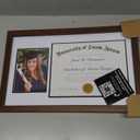 Americanflat 11x18 Diploma Frame with Shatter-Resistant Glass - Fits 8.5x11 Diplomas and 5x7 Pictures - Signature Collection - Graduation Picture Frame for Wall Display - Walnut