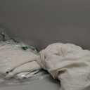 NICETOWN Linen Blend Living Room Curtains 84 inches Long, Grommet Flax Linen Burlap Semi Sheer Drapes Privacy with Light Through Window Treatments for Bedroom/Kids Room, W42 x L84