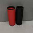 Tactical Double Can Holder, Ultra Chill System, Assault Tactical Insulation for Two 12oz Beverage Cans, 3D Printed Slim Can Cooler for Beer and Soda (Black and red*2pcs)