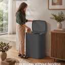 SONGMICS Laundry Hamper with Lid, 160L Double Laundry Basket, Steel Frame