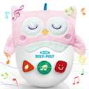 Baby Toys 0-6-12 Months, Plush Owl Stuffed Animal Musical Toys with Light & Sounds, Infant Roly-Poly Sensory Toy, Baby Shower Birthday Valentines Day Easter Egg Gift for Newborn Boys & Girls