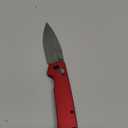 Kershaw Iridium Pocket Knife, Red Design, 3.4 Inch Steel Spear Point Blade, EDC with Thumb Stud Opening, Reversible Deep Carry, DuraLock, Everyday Carry Pocket Knife for Men and Women