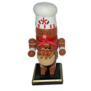 Ochine Christmas Santa Claus Nutcracker Figurine Christmas Decorations, Christmas Snowman Penguin Gingerbread Man Nutcracker Statue Xmas Holiday Wooden Nutcracker Ornaments Santa Figure Home Decor 