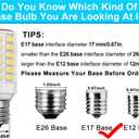Frigidaire Freezer Light Bulb Replacement E17 Intermediate Base Compatible with Kenmore Refrigerator Replace 5304517886 KEI D28A KEL2811 KEI D28M Daylight White 5W Compact Bright Lighting, 2 Pack