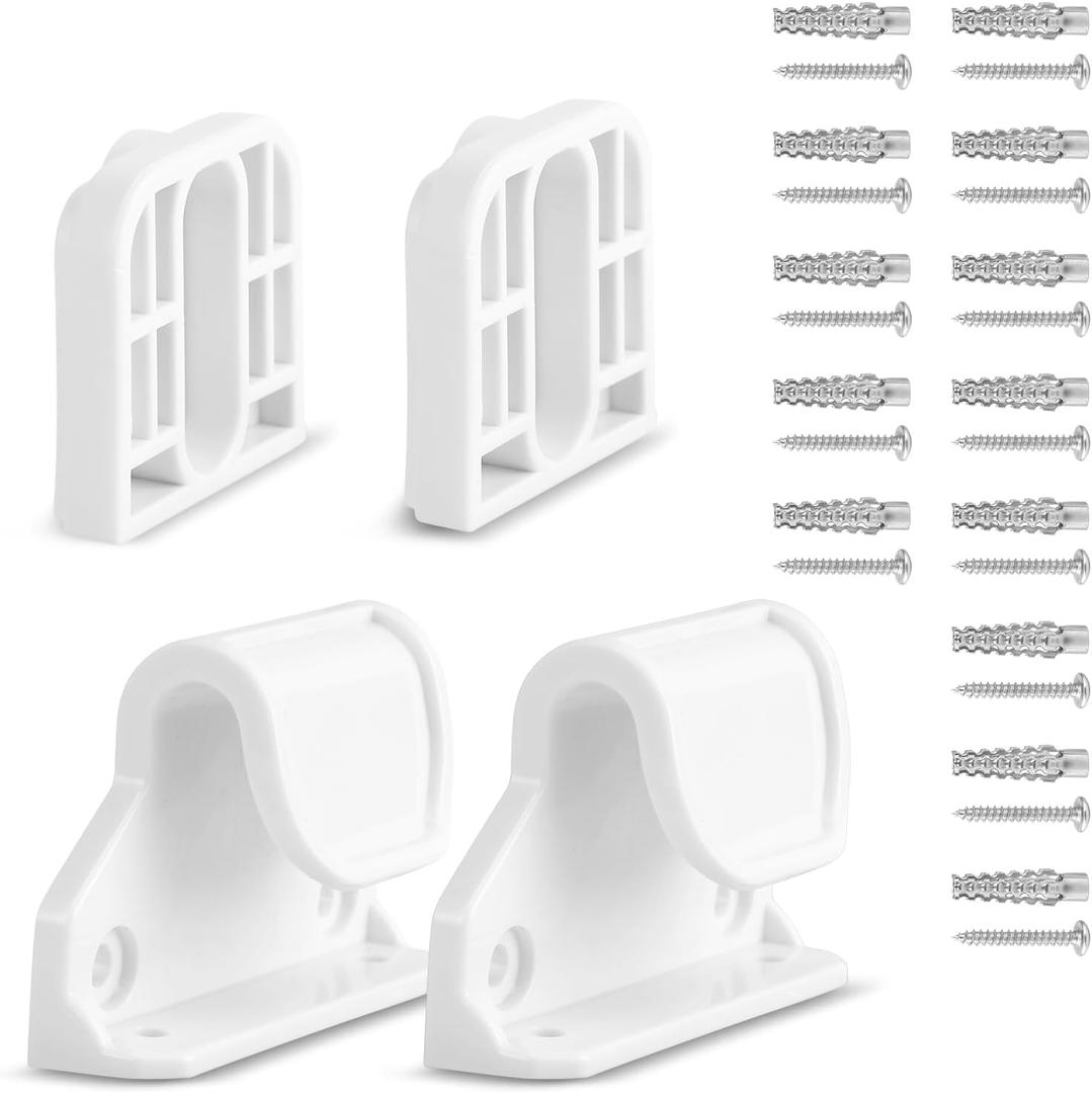 Retractable Baby Gate Replacement Parts, 55" W x 33" H Retractable Baby Gate Extensions (Including 2 x Latches + 2 x Brackets + 1 Set of Screws) for Retractable Gate (White)